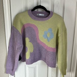 Flower yin yang sweater